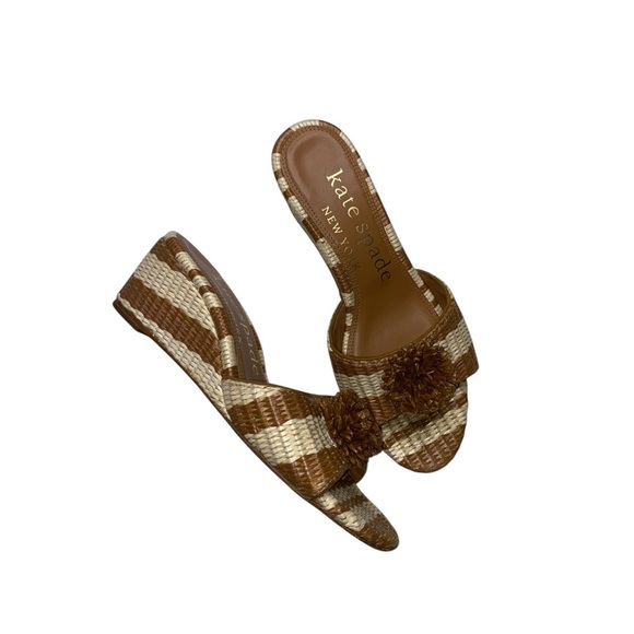 Kate Spade Brown and Cream Wedge Heels - Picture 1 of 8